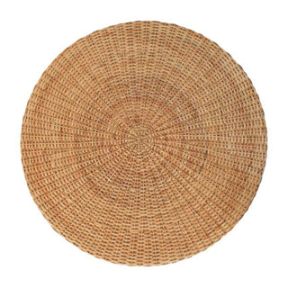 Isla Round Rattan Coffee Table Handwoven Drum Natural Honey Ball Feet