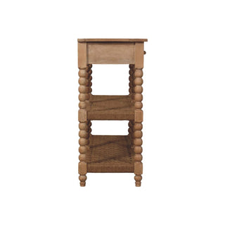 Wren Console Table with Storage Bobbin Legs Woven Jute Shelf