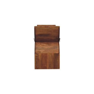 Arcus Entryway Bench Amber Oak Arched X-Frame Boucle Seat Leather Stirrup Straps