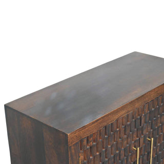 Orlan Sideboard Cabinet with Hand-Carved 3D Textured Front