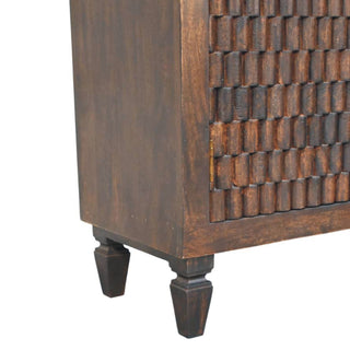 Orlan Sideboard Cabinet with Hand-Carved 3D Textured Front