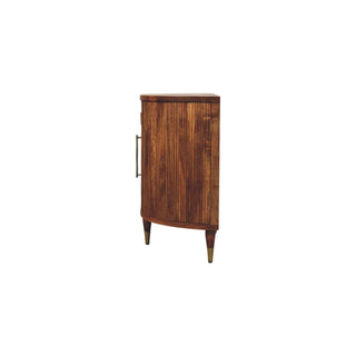 Lumara Large Sideboard with Curved Fluted Doors and Brass-Tipped Tapered Legs
