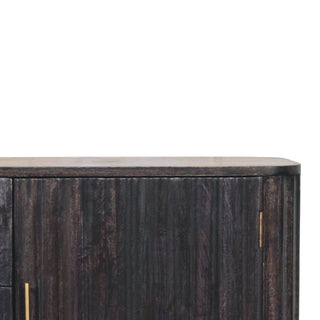 Valdis Large Sideboard with Fluted Front, Drawers and Turned Bun Feet