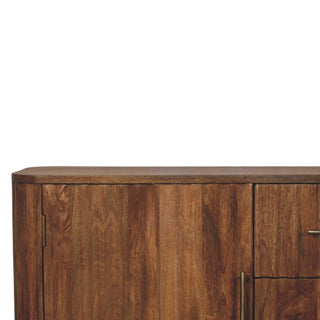 Tawney Large Sideboard with Drawers and Cupboards in Golden Teak Finish