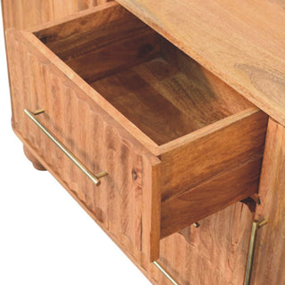 Tawney Large Sideboard with Drawers and Cupboards in Golden Teak Finish