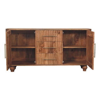 Tawney Large Sideboard with Drawers and Cupboards in Golden Teak Finish