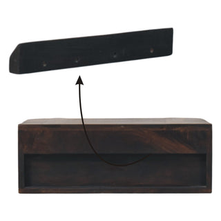 Rattan Curve Wall-Mounted Drawer | Mocha