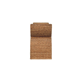 Rattan Bench Wicker Weave Boucle Cushion Natural Rattan