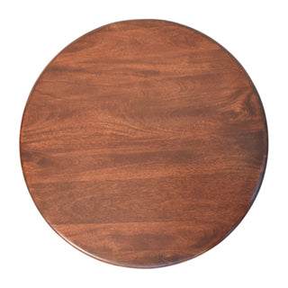 Pod Round Coffee Table Solid Mango Wood Clustered Pillar Legs Winewood Oak