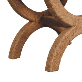 Arch Rattan Bench Curved Leg Natural Rattan