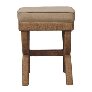 Arch Rattan Bench Curved Leg Natural Rattan