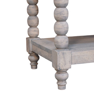 Neve Side Table With Drawer Bobbin Legs Acid Wash Mango Wood