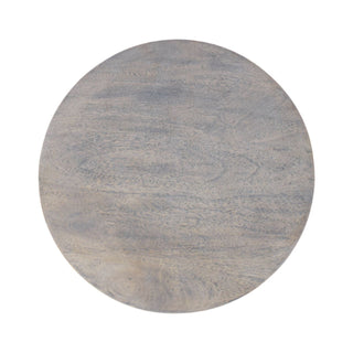 Celia Round Side Table Bobbin Legs Circular Shelf Acid Wash Mango Wood