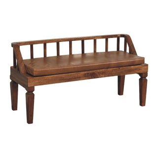 Bordeaux Leather Bench