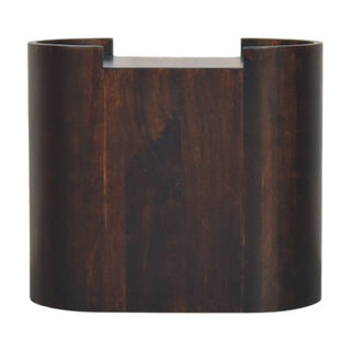 Velvet Mocha Curve Bedside
