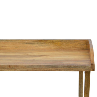 Foxley Writing Desk Mango Wood Folding X-Frame Legs With Butler Tray Top
