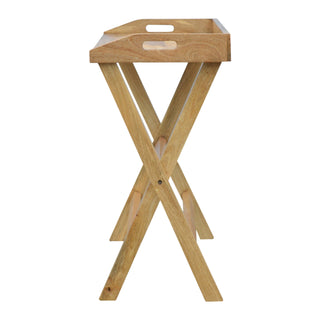 Foxley Writing Desk Mango Wood Folding X-Frame Legs With Butler Tray Top