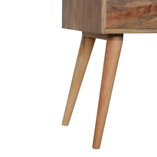 Solène Console Table with Drawers Mango Wood Sunburst Pattern