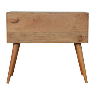 Solène Console Table with Drawers Mango Wood Sunburst Pattern