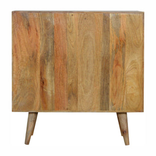 Fern Sideboard Cabinet Sunburst Marquetry Pale Oak Tapered Legs