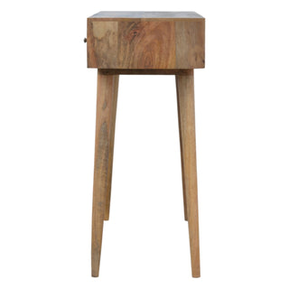 Tove Console Table with Drawers Sustainable Mango Wood Natural Oak