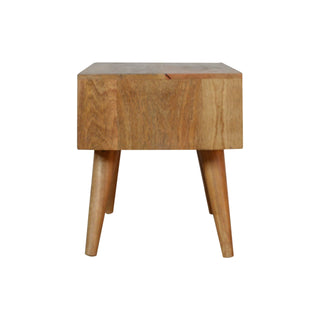Clio Coffee Table with Storage Mixed Wood Mosaic Drawer Open Cubby Slots