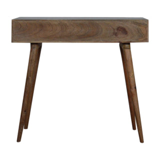 Clio Writing Desk Mango Wood Mixed Patchwork Drawer With Candle Knob