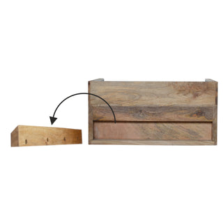 Bone Inlay Wall Mounted Bedside Table Dot Gallery Back Natural