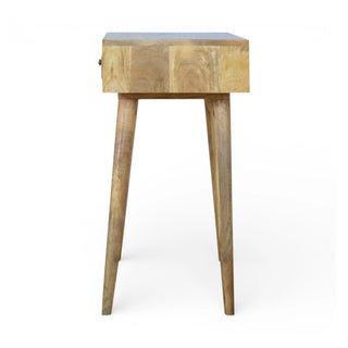 Mid-Century Modern Solid Wood Carved Console Table