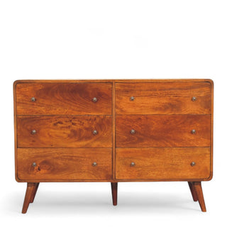 Mid-Century Modern Solid Wood 4-Drawer Dresser