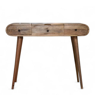 Mid-Century Modern Solid Wood Vanity with Mirror