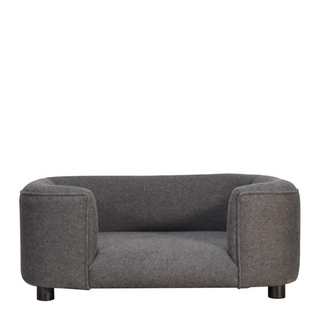 Battleship Tweed Pet Sofa Bed | Upholstered Dog Couch