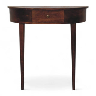 Mid-Century Modern Chestnut Wall-Mounted Console Table