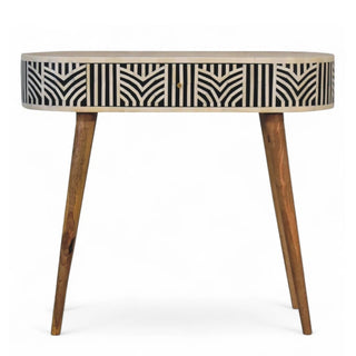 Mid-Century Modern Bone Inlay Console Table