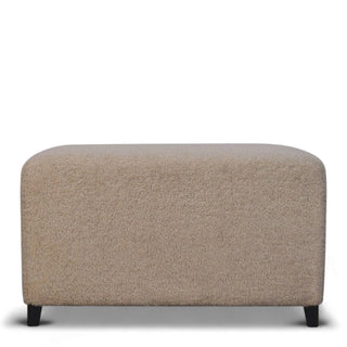 Bliss Cream Bouclé Ottoman | Soft Upholstery