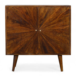 Mid-Century Modern Chestnut Sunrise Sideboard