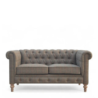 Multi Tweed Chesterfield Sofa | Handcrafted 2-Seater