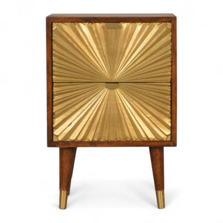 Mid-Century Modern Gold Inlay Nightstand