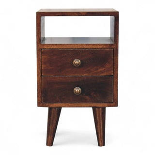 Mid-Century Modern Walnut Mini Nightstand