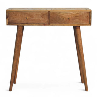 Mid-Century Modern Woven Aztec Console Table