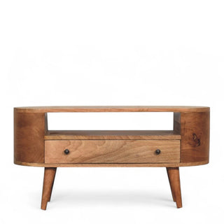 Mid-Century Modern Solid Wood TV Stand