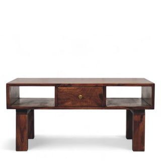 Rectangular Mid-Century Modern Solid Wood Coffee Table