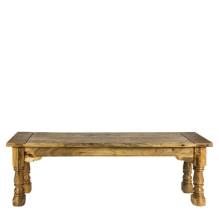 Mid-Century Modern Solid Wood Granary Bench