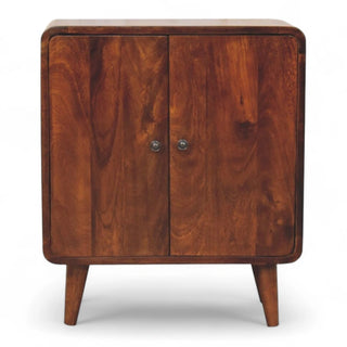 Mid-Century Modern Mini Chestnut Sideboard Cabinet