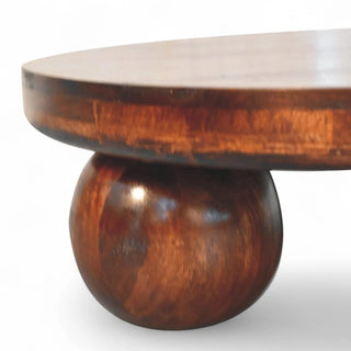 Mid-Century Modern Walnut Coffee Table with Ball Feet