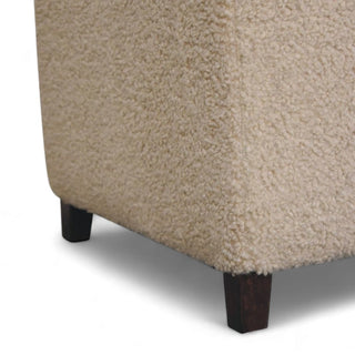 Bliss Cream Bouclé Ottoman | Soft Upholstery