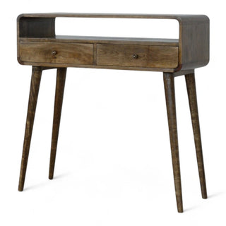 Mid-Century Modern Grey Washed Console Table