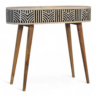 Mid-Century Modern Bone Inlay Console Table