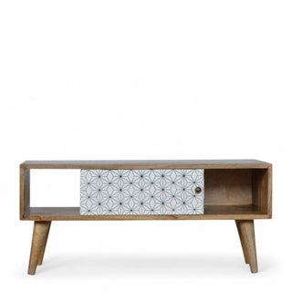 Prima Sliding Door Media Console | Solid Mango Wood