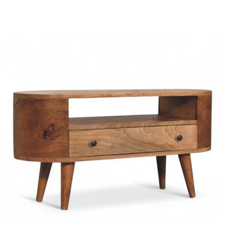 Mid-Century Modern Solid Wood TV Stand